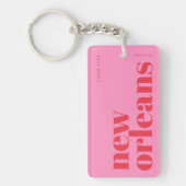 New Orleans Louisiana typografie Sleutelhanger (Voorkant)