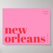 New Orleans Louisiana typography Poster (Voorkant)