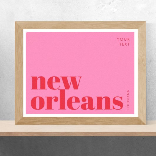 New Orleans Louisiana typography Poster