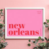 New Orleans Louisiana typography Poster