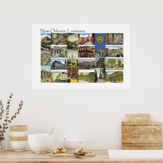 New Orleans, Louisiana  Uitzichten Poster (Keuken)
