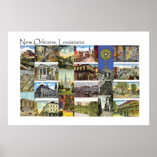 New Orleans, Louisiana Uitzichten Poster (Voorkant)