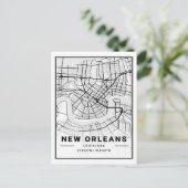 New Orleans Louisiana USA Travel City Map Briefkaart (Staand voorkant)