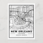 New Orleans Louisiana USA Travel City Map Briefkaart (Voorkant)