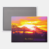 New Orleans, Louisiana, VS --- Downtown-brug Magneet (Voorkant / Achterkant)