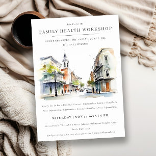 New Orleans Louisiana Watercolor Workshop Seminar Kaart