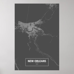 New Orleans, Louisiana (zwart wit) Poster