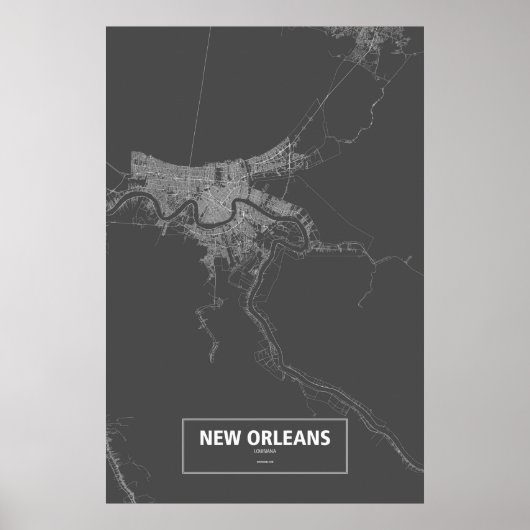New Orleans, Louisiana (zwart wit) Poster (Voorkant)