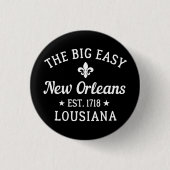 New Orleans Lousiana Ronde Button 3,2 Cm (Voorkant)