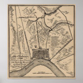 New Orleans Map 1798 Poster (Voorkant)
