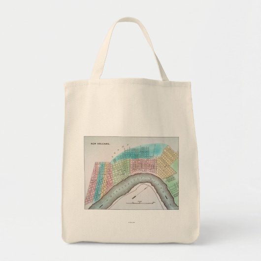 New Orleans Map, 1837 Tote Bag (Voorkant)