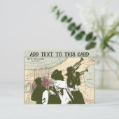 New Orleans Map 1900 Briefkaart (Staand voorkant)