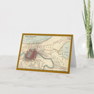 New Orleans Map 1900 Kaart