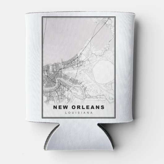 New Orleans Map Blikjeskoeler (Voorkant)