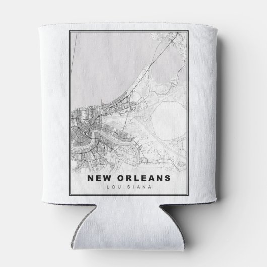 New Orleans Map Blikjeskoeler (Achterkant)
