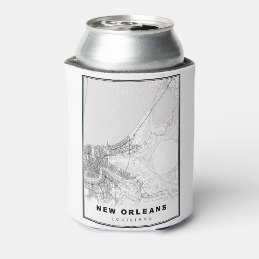New Orleans Map Blikjeskoeler (Blikje Achterkant)