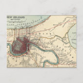 New Orleans Map Briefkaart (Voorkant)