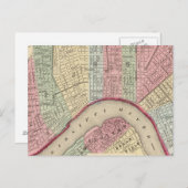 New Orleans Map door Mitchell Briefkaart (Voorkant / Achterkant)