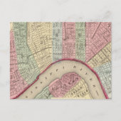 New Orleans Map door Mitchell Briefkaart (Voorkant)