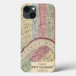 New Orleans Map door Mitchell iPhone 13 Hoesje