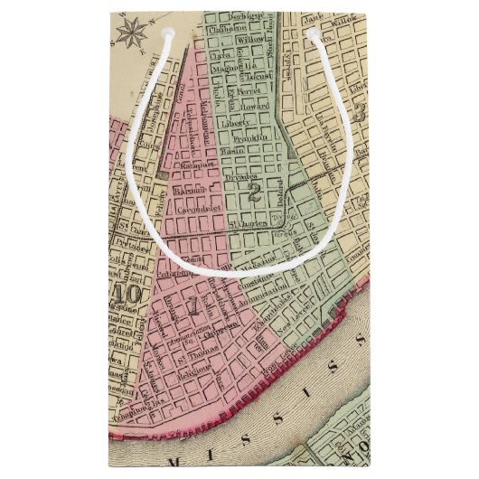 New Orleans Map door Mitchell Klein Cadeauzakje (Achterkant)