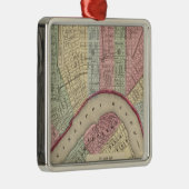 New Orleans Map door Mitchell Metalen Ornament (Rechts)