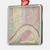 New Orleans Map door Mitchell Metalen Ornament (Links)