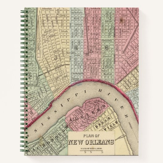 New Orleans Map door Mitchell Notitieboek (Voorkant)