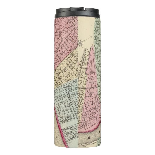 New Orleans Map door Mitchell Thermosbeker (Achterkant)