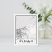 New Orleans Map Feestdagenkaart (Staand voorkant)