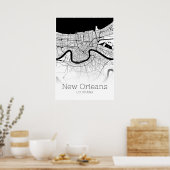 New Orleans Map - Louisiana - City Map Poster (Keuken)