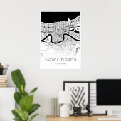New Orleans Map - Louisiana - City Map Poster (Thuiskantoor)