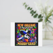 New Orleans Mardi Gras #010 Briefkaart (Staand voorkant)
