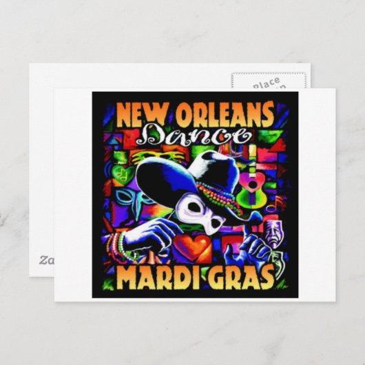 New Orleans Mardi Gras #010 Briefkaart (Voorkant / Achterkant)