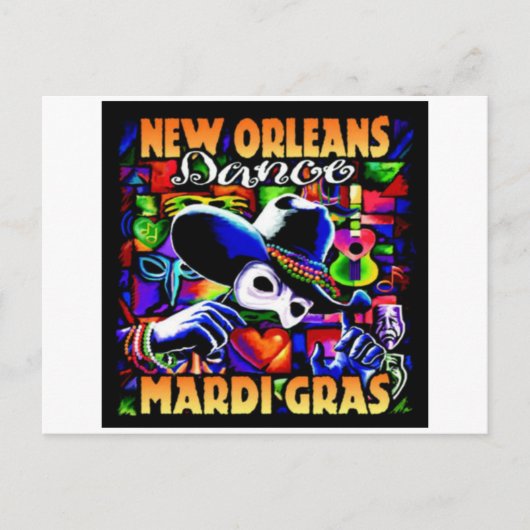 New Orleans Mardi Gras #010 Briefkaart (Voorkant)