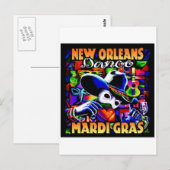 New Orleans Mardi Gras #010 Briefkaart (Voorkant / Achterkant)