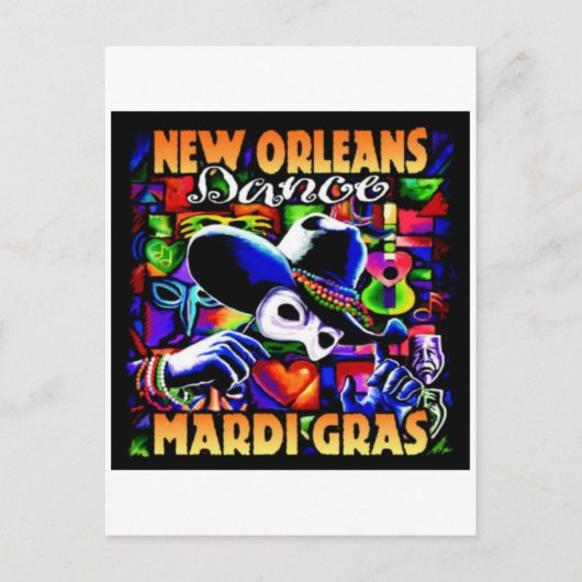 New Orleans Mardi Gras #010 Briefkaart (Voorkant)