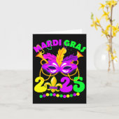 New Orleans Mardi Gras 2025 Funny Fleur De Lis New Kaart (Gele Bloem)
