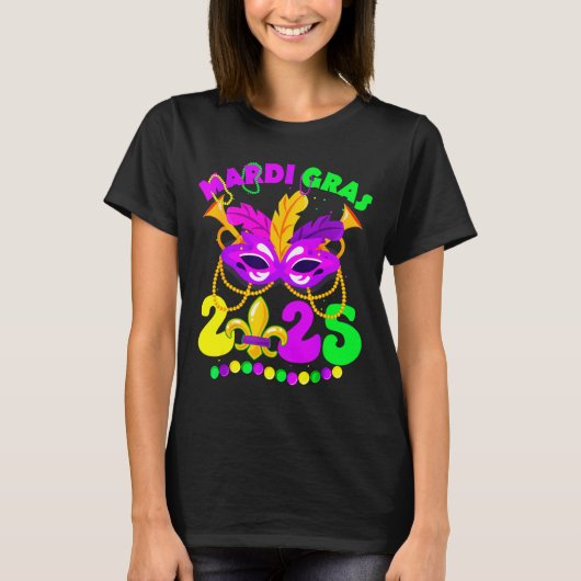 New Orleans Mardi Gras 2025 Funny Fleur De Lis New T-shirt (Voorkant)