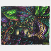 New Orleans Mardi Gras Abstract Fleece Deken (Voorkant (Horizontaal))
