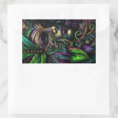 New Orleans Mardi Gras Abstracte kunst Rechthoekige Sticker (Tas)