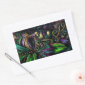 New Orleans Mardi Gras Abstracte kunst Rechthoekige Sticker (Envelop)