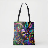 New Orleans Mardi Gras Abstracte kunst Tote Bag (Voorkant)