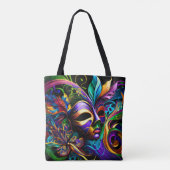 New Orleans Mardi Gras Abstracte kunst Tote Bag (Achterkant)