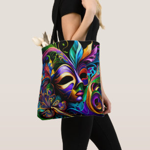 New Orleans Mardi Gras Abstracte kunst Tote Bag
