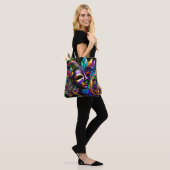 New Orleans Mardi Gras Abstracte kunst Tote Bag (Op model)