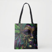 New Orleans Mardi Gras Abstracte kunst Tote Bag (Voorkant)