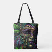 New Orleans Mardi Gras Abstracte kunst Tote Bag (Achterkant)