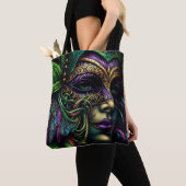 New Orleans Mardi Gras Abstracte kunst Tote Bag (Dichtbij)