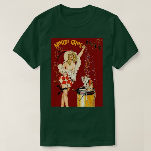 NEW ORLEANS  Mardi Gras Adverteren afdrukken T-shirt (Design voorkant)